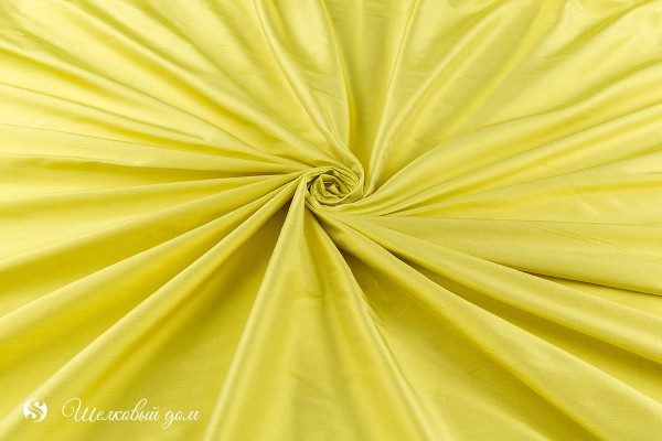Ярко-желто-зеленый шелк дюпион